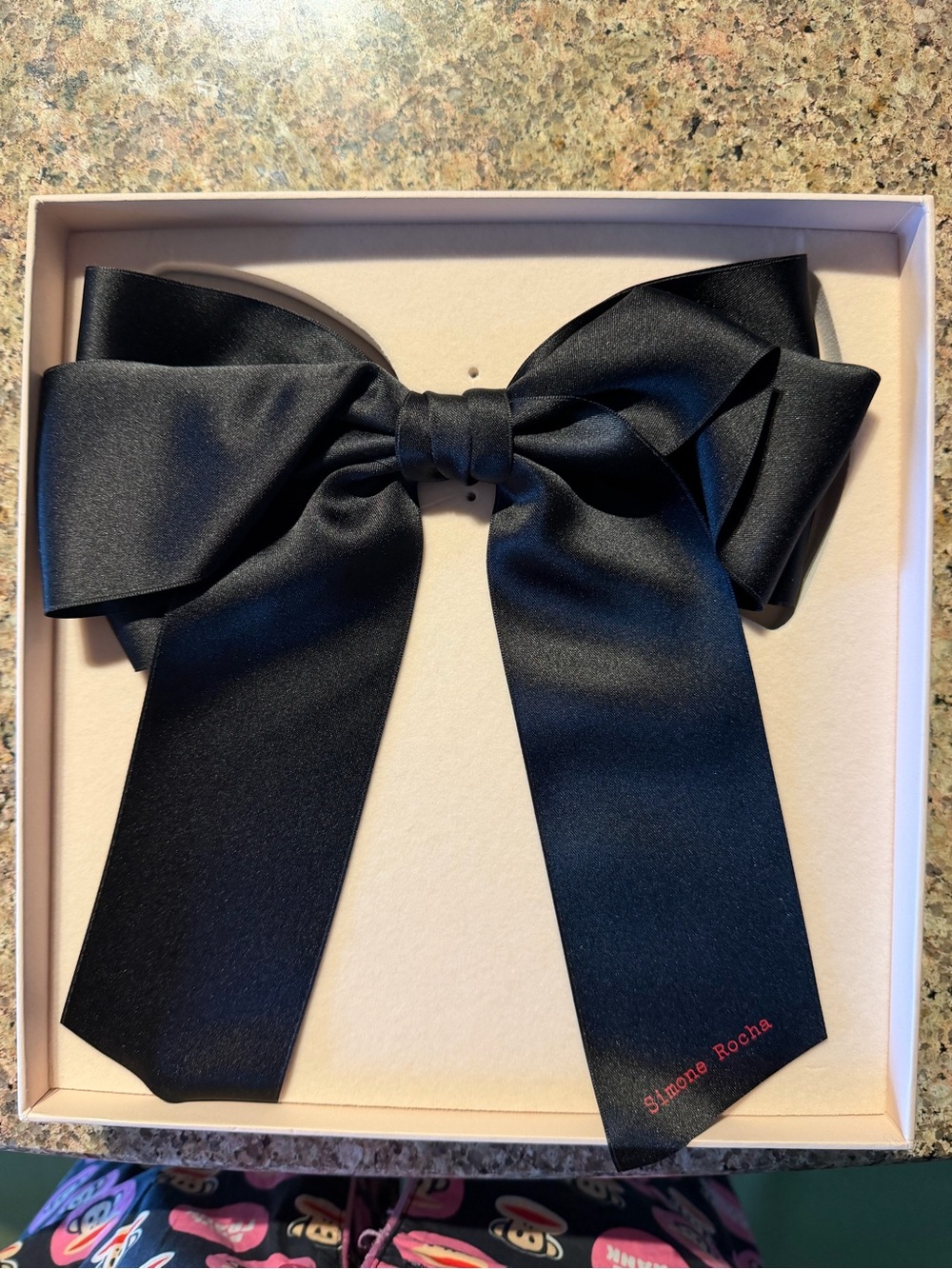 Simone Rocha Black Satin Accessory